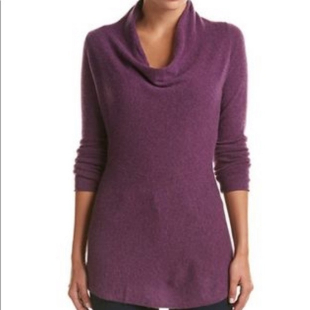 Raffi Cashmere Cowlneck Tunic Sweater in Light Pink, Lagenlook, Sz Small, EUC! - Picture 3 of 13